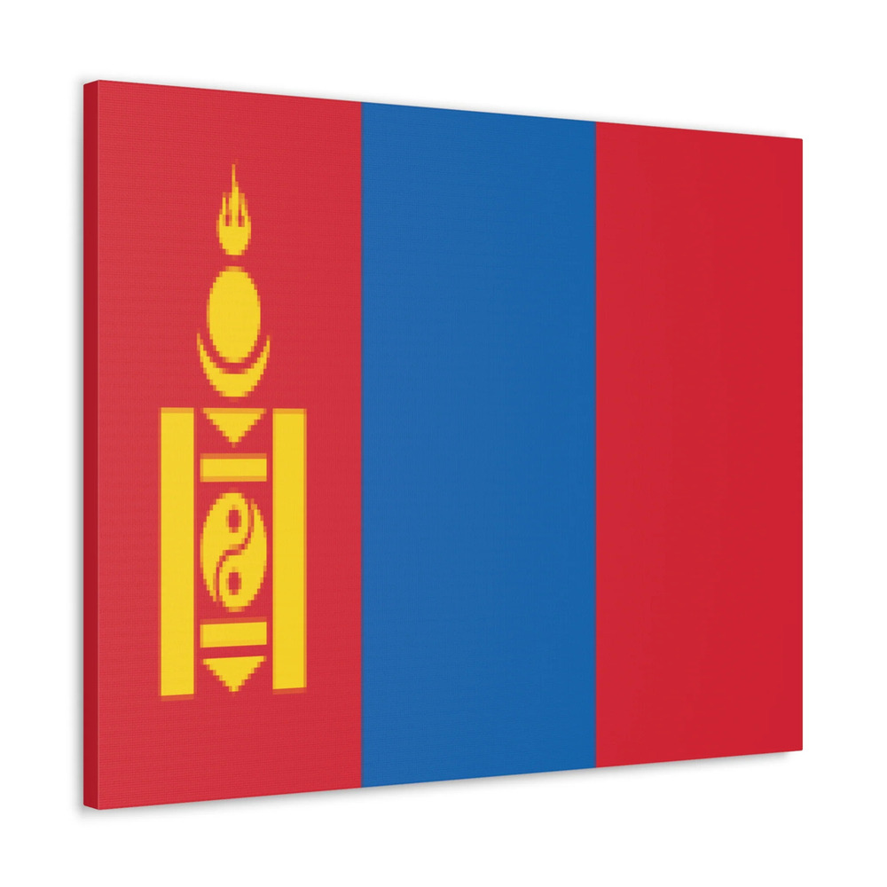 Mongolia Country Flag Canvas Vibrant Wall Art Unframed Home Decor
